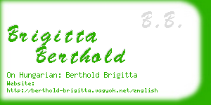 brigitta berthold business card